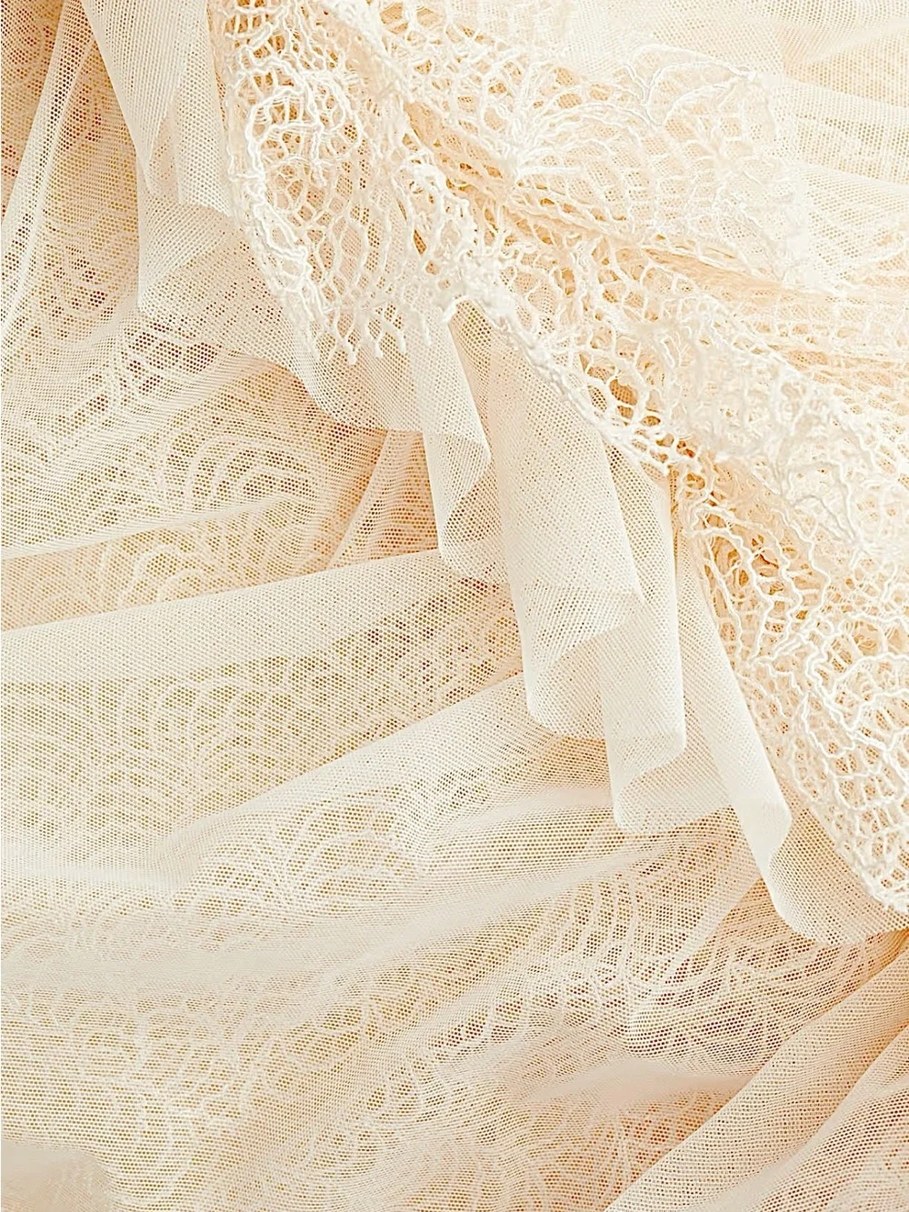 H&M STUDIO COLLECTION
NWT CREAM RUFFLE-TRIMMED LACE DRESS - Picture 8 of 9